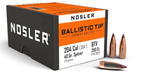 Nosler 20 cal 40 gr Ballistic Tip ( 250 )