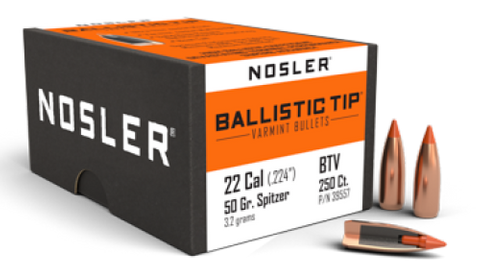 Nosler 22 cal 50 gr Ballistic Tip ( 250 )