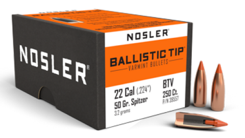NOSLER 22 Cal 50gr Ballistic Tip ( 250 )