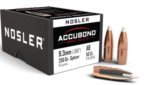 NOSLER 9.3mm 250gr AccuBond Cannelured  .770 (50)
