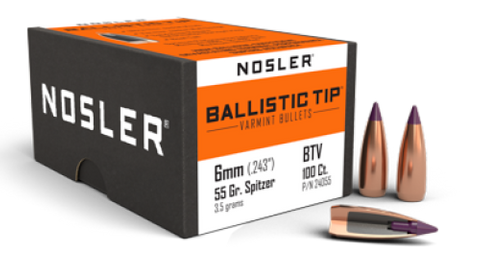 NOSLER 6mm 55gr Ballistic Tip (100 )