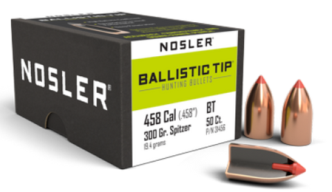 NOSLER 458 Cal 300gr Ballistic Tip (50)