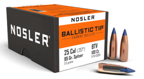 NOSLER 25 Cal 85gr Ballistic Tip (100)