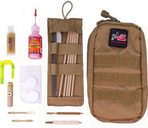 PROSHOT 6.5MM CLEANING KIT WITH COYOTE POUCH & COATED RODS