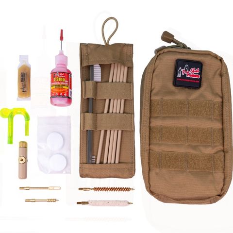 PROSHOT 6.5MM CLEANING KIT WITH COYOTE POUCH & COATED RODS