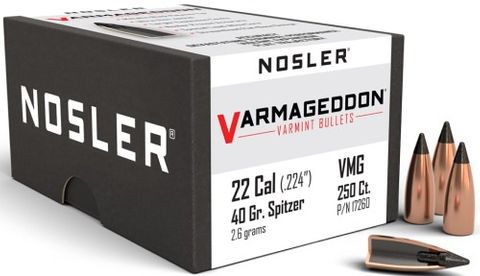 NOSLER 22 Cal 40gr Varmageddon FB Tipped (250 ct)