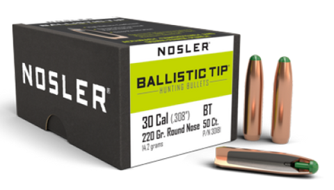 NOSLER 30 Cal 220gr Ballistic Tip (50 ct)
