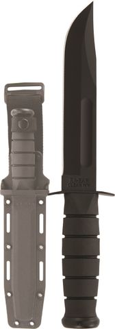 KA-BAR 1213 FULL SIZE BLACK KA-BAR, Straight Edge, Hard Plastic Sheath