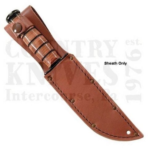 KA-BAR 1217I LEATHER SHEATH, PLAIN-BROWN, FITS KNF W/7" BLADE