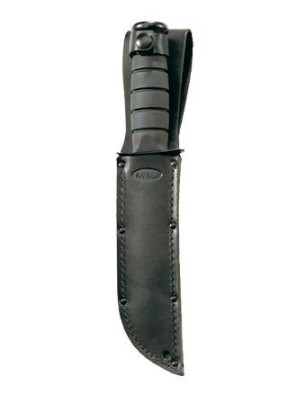 KA-BAR 1211S LEATHER SHEATH-BLACK-FITS KNIFE WITH 7" BLADE