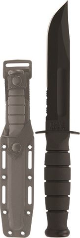 KA-BAR 1259 SHORT KA-BAR, Serrated Edge, Hard Plastic Sheath