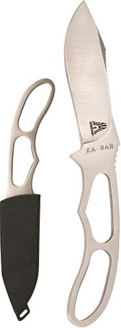 KA-BAR 5599BP ADVENTURE PIGGYBACK-SILVER,  HARD SHTH, STR