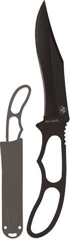 KA-BAR ORIGINAL ZOMBIE ACHERON SKELETON KNIFE, BLACK HARD PLASTIC SHEATH, STR EDGE