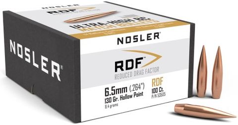 NOSLER 6.5mm 130gr HPBT RDF
