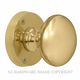 KNOB ON ROSE UNLACQUERED BRASS