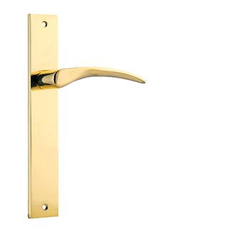 LEVER ON PLATE POLISHED BRASS