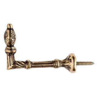 CURTAIN TIE BACK HOOKS POLISHED BRASS