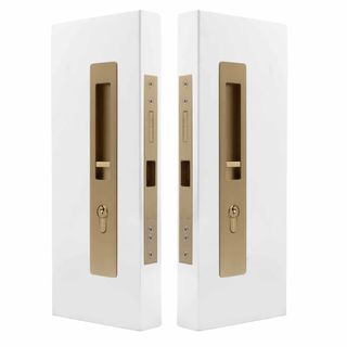 SLIDING DOOR LOCKSETS MATT SATIN BRASS