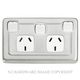 POWER SOCKET SATIN CHROME