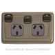 POWER SOCKET ANTIQUE BRASS