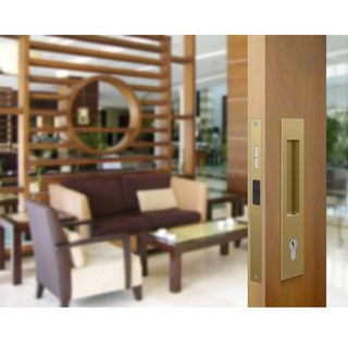 SLIDING DOOR LOCKS SATIN BRASS