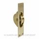 SASH PULLEY UNLACQUERED SATIN BRASS