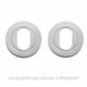 OVAL CYLINDER ESCUTCHEONS BRUSHED CHROME