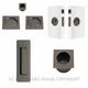 SLIDING DOOR HARDWARE GRAPHITE NICKEL