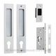 SLIDING DOOR HARDWARE BRUSHED CHROME