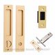 SLIDING DOOR PRIVACY SETS BRUSHED BRASS