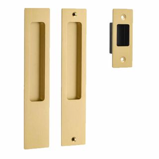 SLIDING DOOR PASSAGE SETS BRUSHED GOLD