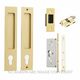 SLIDING DOOR LOCKSETS BRUSHED GOLD