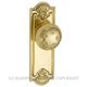 KNOB ON PLATE POLISHED BRASS