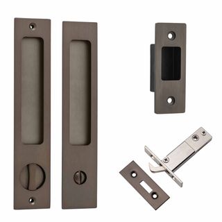 SLIDING DOOR PRIVACY SETS SIGNATURE BRASS