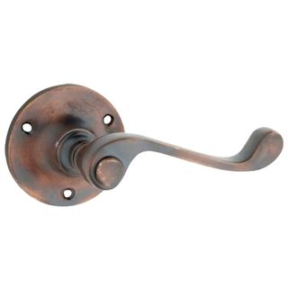 LEVER ON ROSE ANTIQUE BRASS