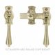 FRENCH DOOR FASTENERS UNLACQUERED SATIN BRASS