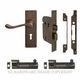 FRENCH DOOR LOCK KITS ANTIQUE BRONZE