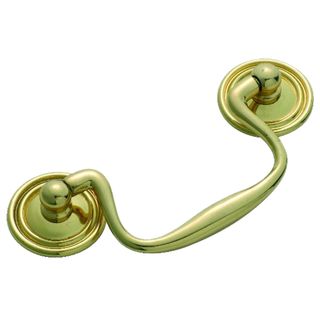 CABINET DROP HANDLES POLISHED BRASS