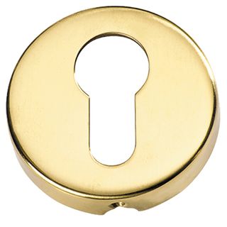 EURO CYLINDER ESCUTCHEONS POLISHED BRASS