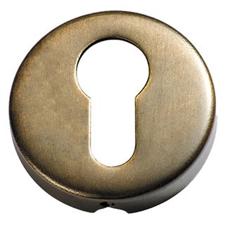 EURO CYLINDER ESCUTCHEONS ANTIQUE BRASS