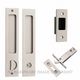SLIDING DOOR PRIVACY SETS SATIN NICKEL