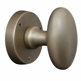 KNOB ON ROSE ROMAN BRASS