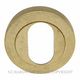 OVAL CYLINDER ESCUTCHEONS RUMBLED BRASS
