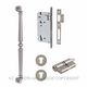 PULL HANDLE LOCK KITS DISTRESSED NICKEL