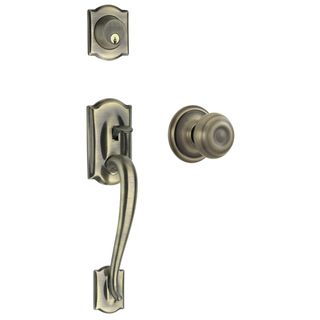 ENTRANCE GRIPSET LOCKS ANTIQUE BRASS