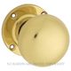 KNOB ON ROSE POLISHED BRASS