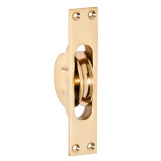 SASH PULLEY POLISHED BRASS