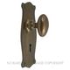 KNOB ON PLATE ANTIQUE BRONZE