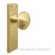 KNOB ON PLATE MATT SATIN BRASS