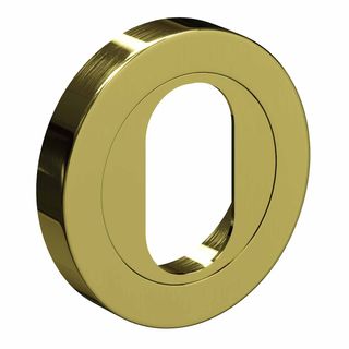 OVAL CYLINDER ESCUTCHEONS POLISHED BRASS